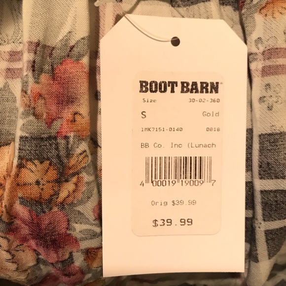 NWT-Ivory Love Floral Plaid Lace Off Shoulder Short Sleeve Blouse-S - Picture 15 of 15